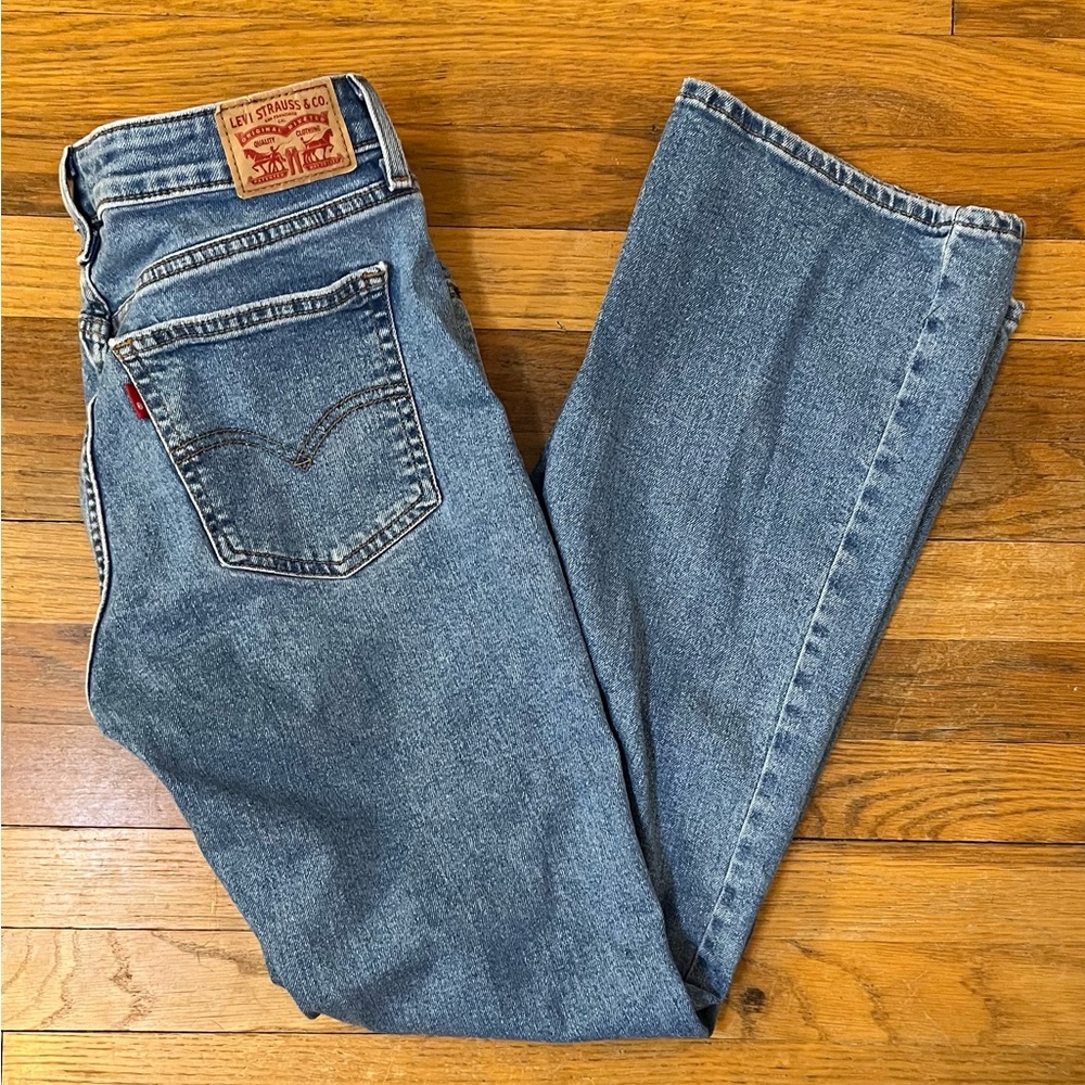 Levi's Faded Blue Women’s Superlow Boot Cut Jeans  sz 30